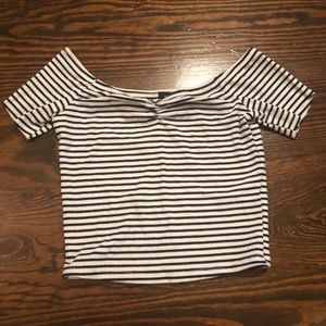 New Look Stripe Bardot Top
